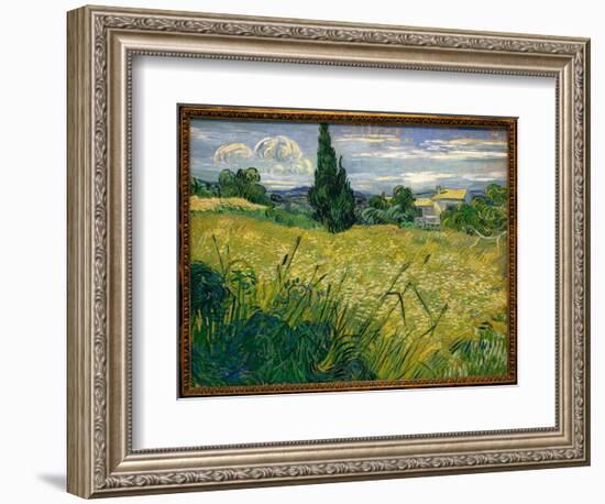 But Green - Painting by Vincent Van Gogh (1853-1890), Oil on Canvas, 1889 - French Art, 19Th Centur-Vincent van Gogh-Framed Giclee Print