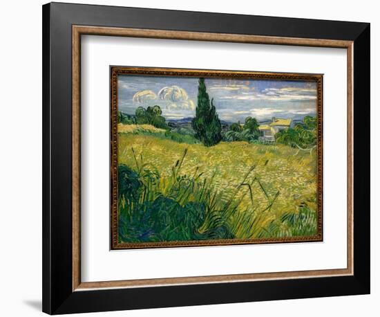 But Green - Painting by Vincent Van Gogh (1853-1890), Oil on Canvas, 1889 - French Art, 19Th Centur-Vincent van Gogh-Framed Giclee Print