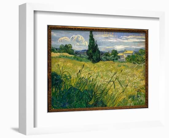 But Green - Painting by Vincent Van Gogh (1853-1890), Oil on Canvas, 1889 - French Art, 19Th Centur-Vincent van Gogh-Framed Giclee Print