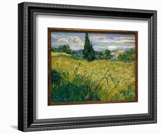 But Green - Painting by Vincent Van Gogh (1853-1890), Oil on Canvas, 1889 - French Art, 19Th Centur-Vincent van Gogh-Framed Giclee Print