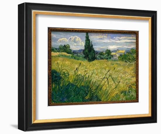 But Green - Painting by Vincent Van Gogh (1853-1890), Oil on Canvas, 1889 - French Art, 19Th Centur-Vincent van Gogh-Framed Giclee Print