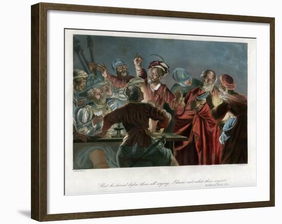 But He Denied before Them All Saying, I Know Not What Thou Sayest, C1850-William French-Framed Giclee Print