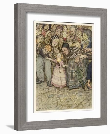 "But He Has Nothing on at All" - the Emperor's New Clothes-Arthur Rackham-Framed Art Print