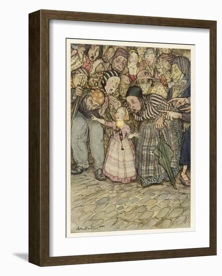 "But He Has Nothing on at All" - the Emperor's New Clothes-Arthur Rackham-Framed Art Print