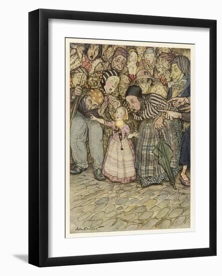 "But He Has Nothing on at All" - the Emperor's New Clothes-Arthur Rackham-Framed Art Print