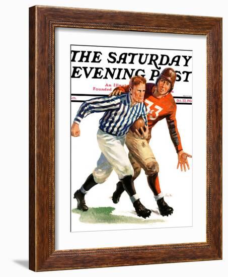 "But Ref!," Saturday Evening Post Cover, October 22, 1938-Lonie Bee-Framed Giclee Print