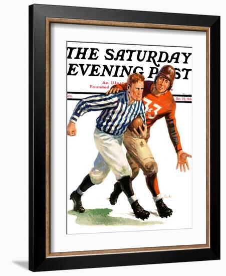 "But Ref!," Saturday Evening Post Cover, October 22, 1938-Lonie Bee-Framed Giclee Print