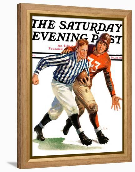 "But Ref!," Saturday Evening Post Cover, October 22, 1938-Lonie Bee-Framed Premier Image Canvas