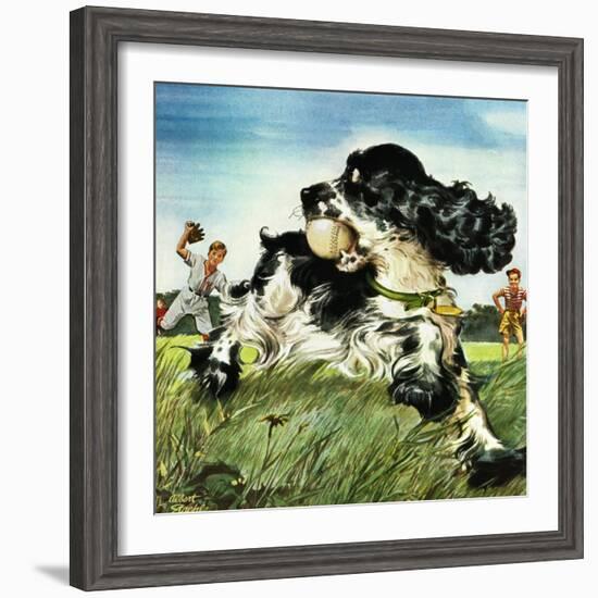 "Butch and Baseball," June 18, 1949-Albert Staehle-Framed Premium Giclee Print