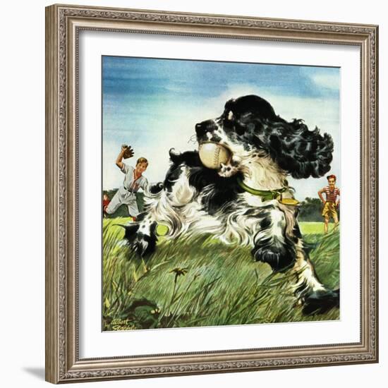 "Butch and Baseball," June 18, 1949-Albert Staehle-Framed Giclee Print