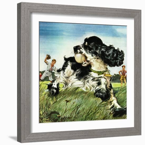 "Butch and Baseball," June 18, 1949-Albert Staehle-Framed Giclee Print