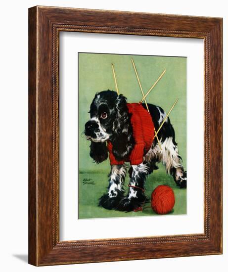 "Butch and Knitted Sweater," September 28, 1946-Albert Staehle-Framed Giclee Print