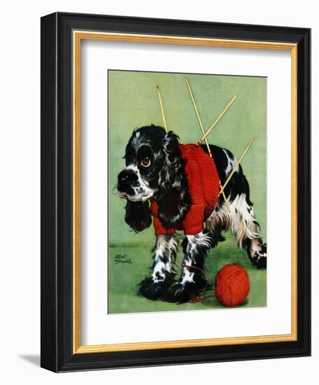 "Butch and Knitted Sweater," September 28, 1946-Albert Staehle-Framed Giclee Print