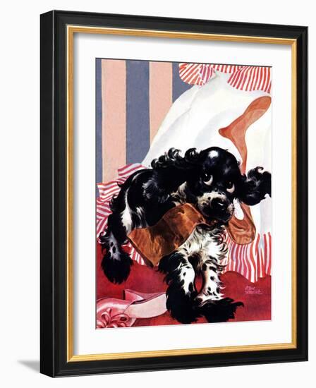 "Butch and the Nylons," February 15, 1947-Albert Staehle-Framed Giclee Print