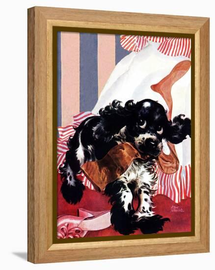 "Butch and the Nylons," February 15, 1947-Albert Staehle-Framed Premier Image Canvas