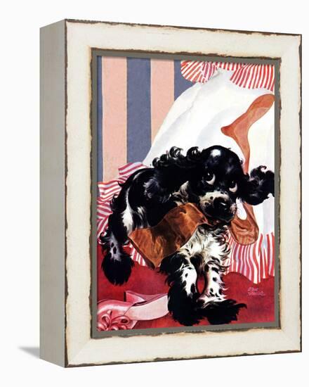 "Butch and the Nylons," February 15, 1947-Albert Staehle-Framed Premier Image Canvas