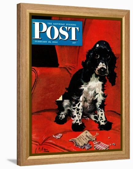 "Butch Ate the Coupons," Saturday Evening Post Cover, February 19, 1944-Albert Staehle-Framed Premier Image Canvas