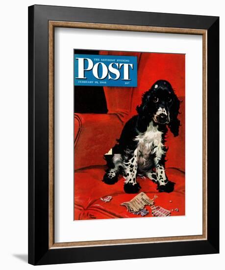 "Butch Ate the Coupons," Saturday Evening Post Cover, February 19, 1944-Albert Staehle-Framed Giclee Print