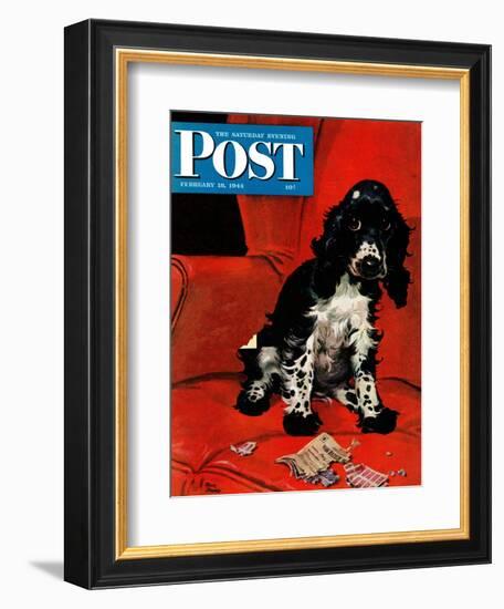 "Butch Ate the Coupons," Saturday Evening Post Cover, February 19, 1944-Albert Staehle-Framed Giclee Print