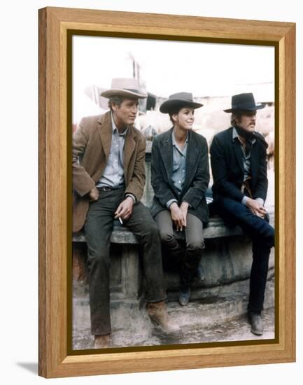 BUTCH CASSIDY AND THE SUNDANCE KID, 1969 directed by GEORGE ROY H Paul Newman, Katharine Ross and R-null-Framed Stretched Canvas