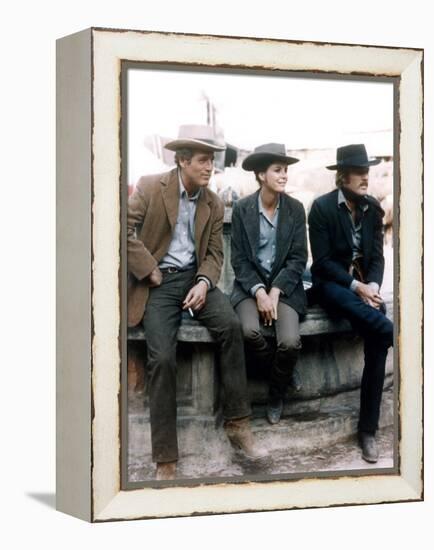 BUTCH CASSIDY AND THE SUNDANCE KID, 1969 directed by GEORGE ROY H Paul Newman, Katharine Ross and R-null-Framed Stretched Canvas