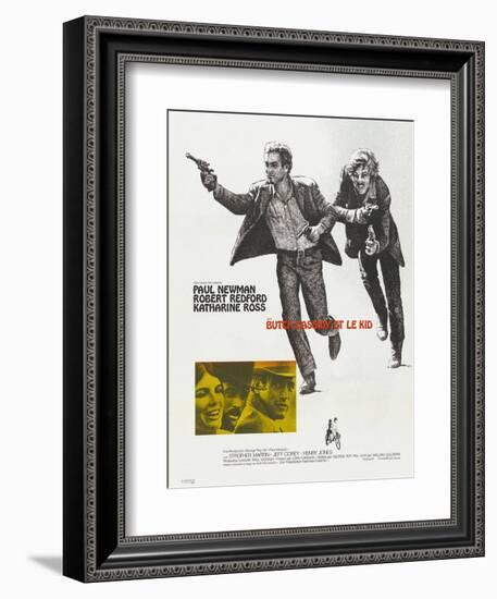 Butch Cassidy and the Sundance Kid, French Movie Poster, 1969-null-Framed Art Print