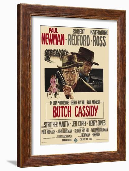 Butch Cassidy and the Sundance Kid, Italian Movie Poster, 1969-null-Framed Art Print