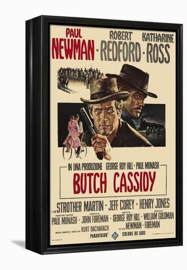 Butch Cassidy and the Sundance Kid, Italian Movie Poster, 1969-null-Framed Stretched Canvas