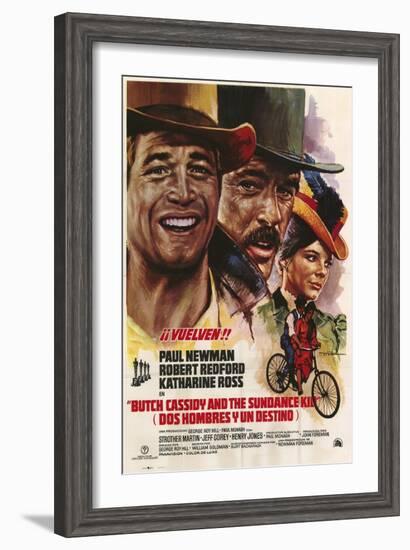 Butch Cassidy and the Sundance Kid, Italian Movie Poster, 1969-null-Framed Art Print