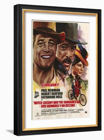 Butch Cassidy and the Sundance Kid, Italian Movie Poster, 1969-null-Framed Art Print