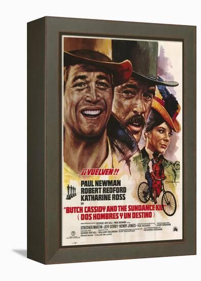 Butch Cassidy and the Sundance Kid, Italian Movie Poster, 1969-null-Framed Stretched Canvas