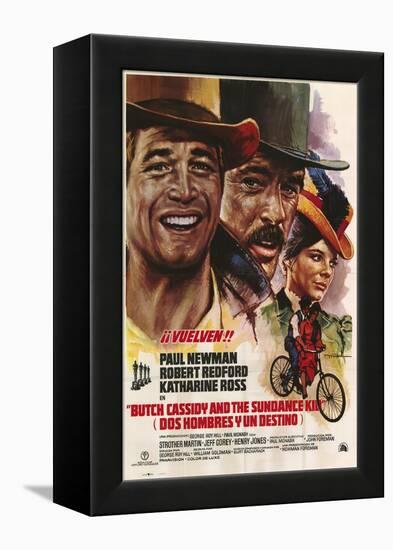 Butch Cassidy and the Sundance Kid, Italian Movie Poster, 1969-null-Framed Stretched Canvas