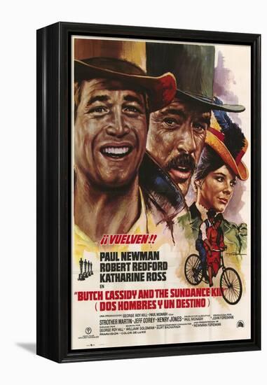 Butch Cassidy and the Sundance Kid, Italian Movie Poster, 1969-null-Framed Stretched Canvas