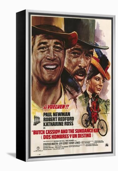 Butch Cassidy and the Sundance Kid, Italian Movie Poster, 1969-null-Framed Stretched Canvas