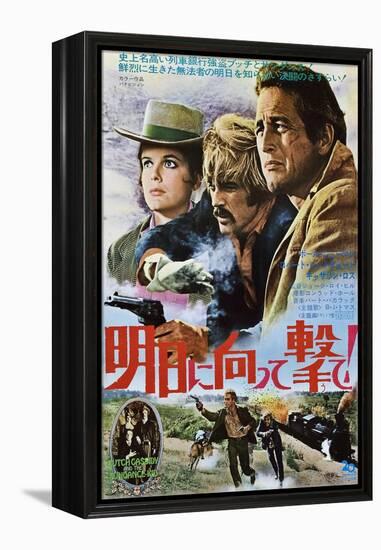 Butch CAssidy and the Sundance Kid, Japanese Poster, Katharine Ross, Robert Redford, Paul Newman-null-Framed Stretched Canvas