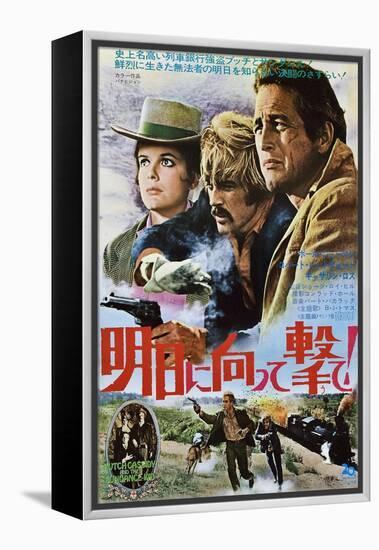 Butch CAssidy and the Sundance Kid, Japanese Poster, Katharine Ross, Robert Redford, Paul Newman-null-Framed Stretched Canvas