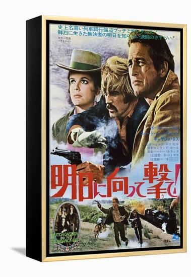 Butch CAssidy and the Sundance Kid, Japanese Poster, Katharine Ross, Robert Redford, Paul Newman-null-Framed Stretched Canvas