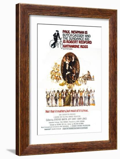 Butch Cassidy and the Sundance Kid, Katharine Ross, Paul Newman, Robert Redford, 1969-null-Framed Art Print