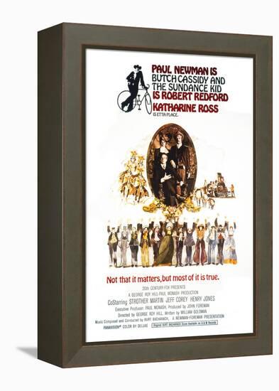 Butch Cassidy and the Sundance Kid, Katharine Ross, Paul Newman, Robert Redford, 1969-null-Framed Stretched Canvas