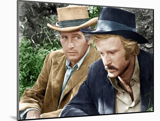 Butch CAssidy and the Sundance Kid, L-R: Paul Newman, Robert Redford, 1969-null-Mounted Photo