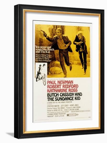 Butch Cassidy and the Sundance Kid, Paul Newman, Robert Redford, 1969-null-Framed Premium Giclee Print