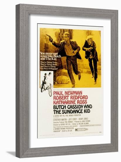 Butch Cassidy and the Sundance Kid, Paul Newman, Robert Redford, 1969-null-Framed Art Print