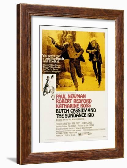 Butch Cassidy and the Sundance Kid, Paul Newman, Robert Redford, 1969-null-Framed Art Print