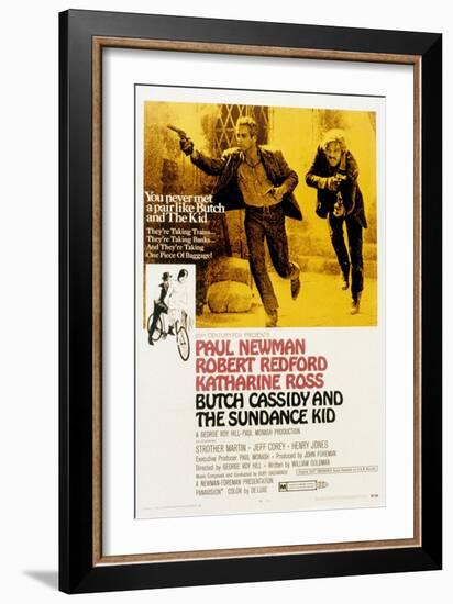 Butch Cassidy and the Sundance Kid, Paul Newman, Robert Redford, 1969-null-Framed Art Print