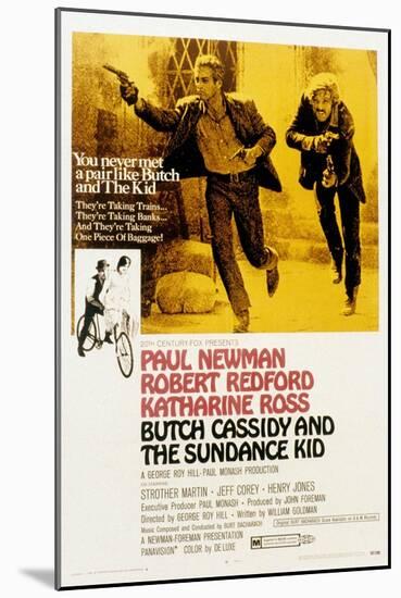 Butch Cassidy and the Sundance Kid, Paul Newman, Robert Redford, 1969-null-Mounted Art Print
