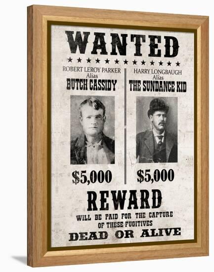 Butch Cassidy and The Sundance Kid Wanted-null-Framed Stretched Canvas