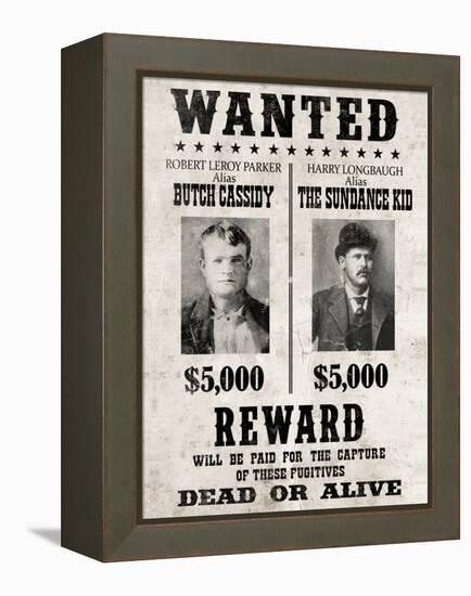 Butch Cassidy and The Sundance Kid Wanted-null-Framed Stretched Canvas