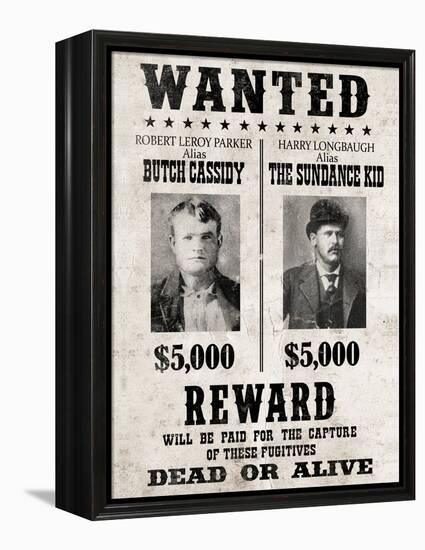 Butch Cassidy and The Sundance Kid Wanted-null-Framed Stretched Canvas