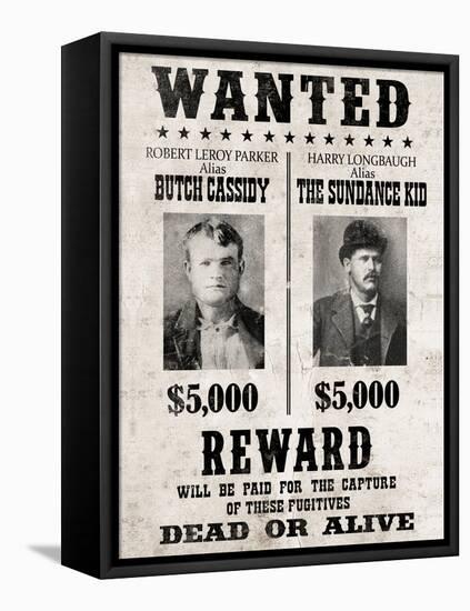 Butch Cassidy and The Sundance Kid Wanted-null-Framed Stretched Canvas