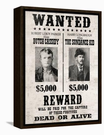 Butch Cassidy and The Sundance Kid Wanted-null-Framed Stretched Canvas